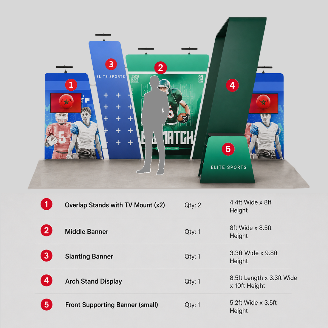 Portable Exhibit Display 6m x 3m - Model 16