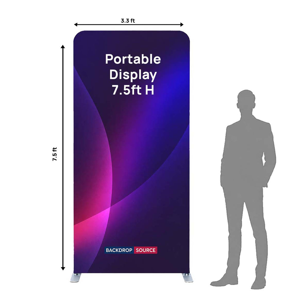 Portable 7.5ft High Fabric Exhibit Display