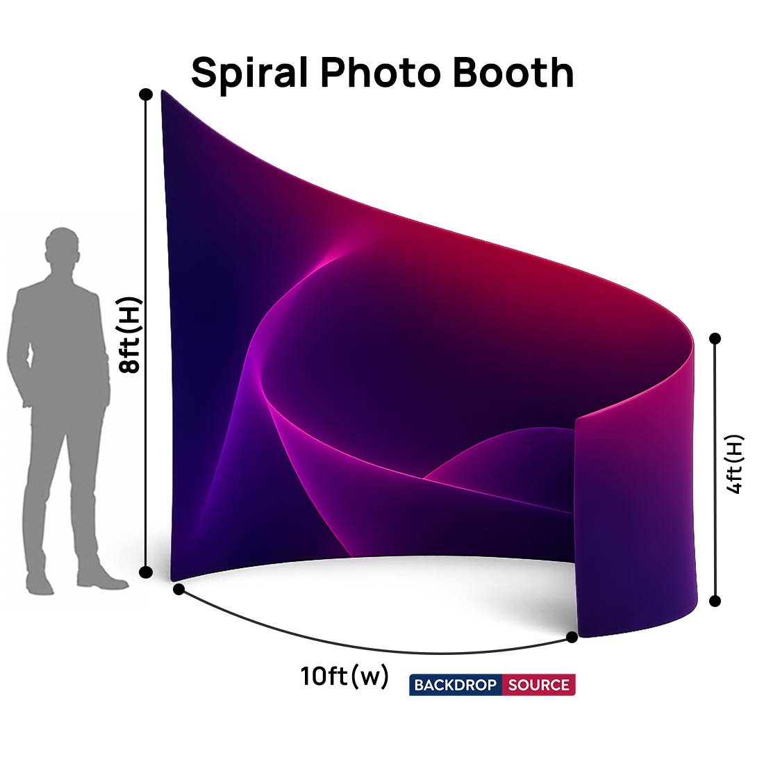 Sfondo a spirale per cabine fotografiche
