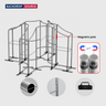 Espositore fieristico magnetico in tessuto - Modello 4 (4m x 4m)