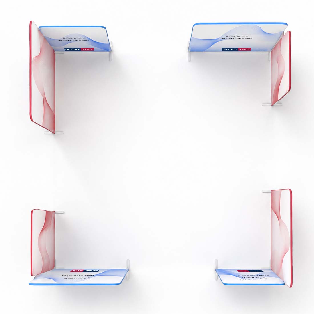 Magnetic Fabric Booth Display - Model 4 (6m x 6m)