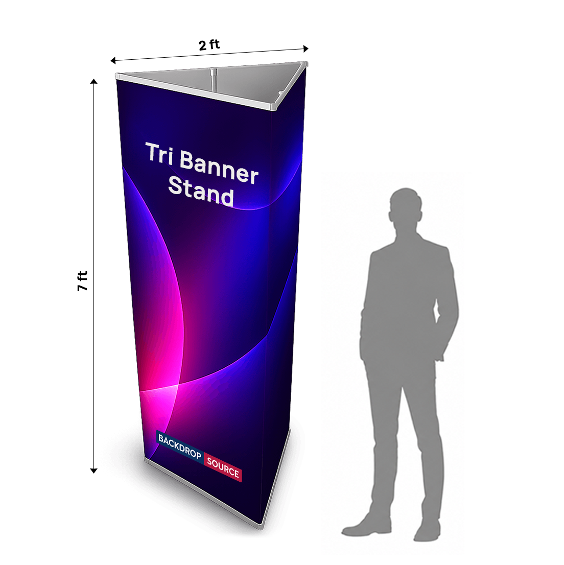 Modular Triangle Fabric Banner Display Stand