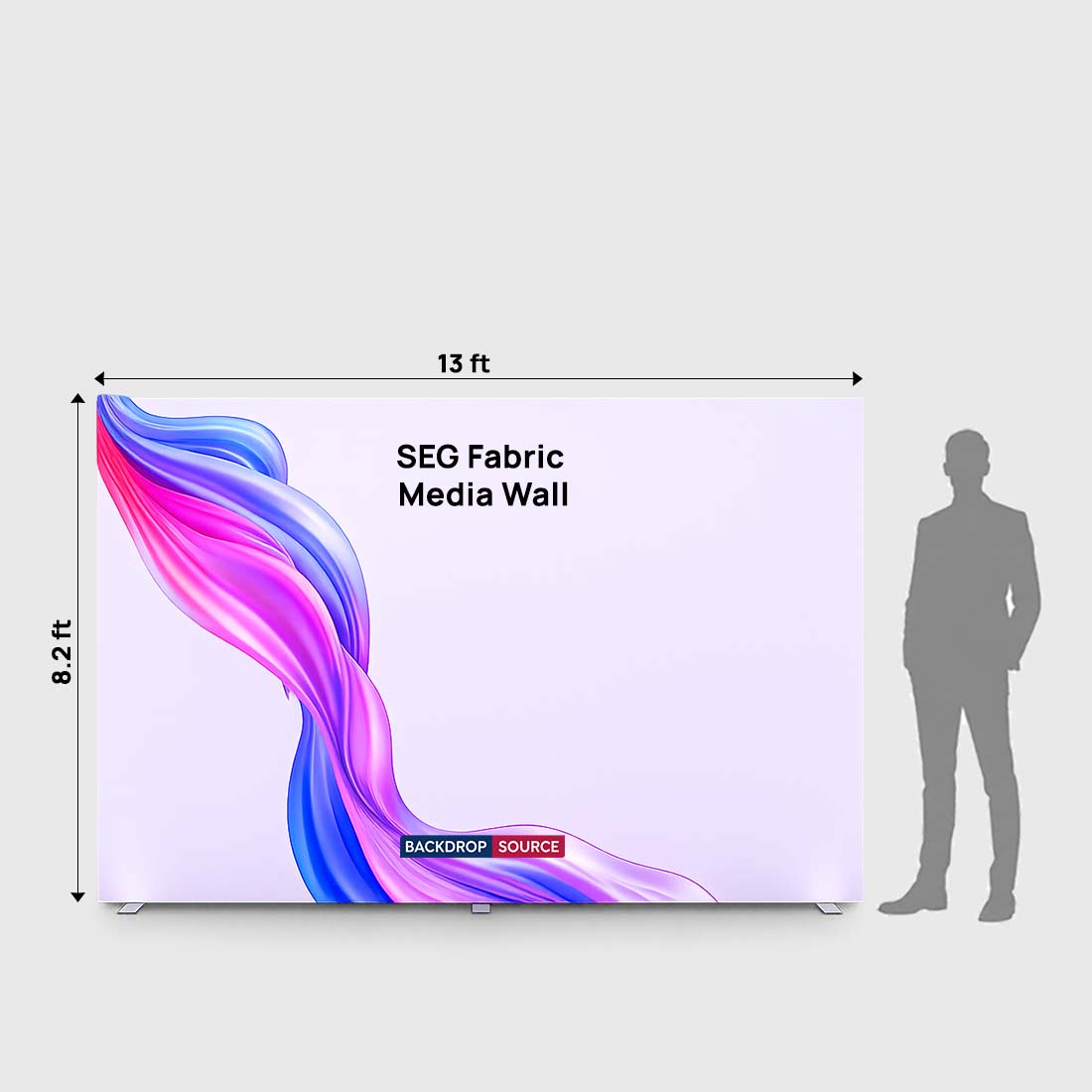 SEG Fabric Media Wall - 13ft W x 8.2ft H