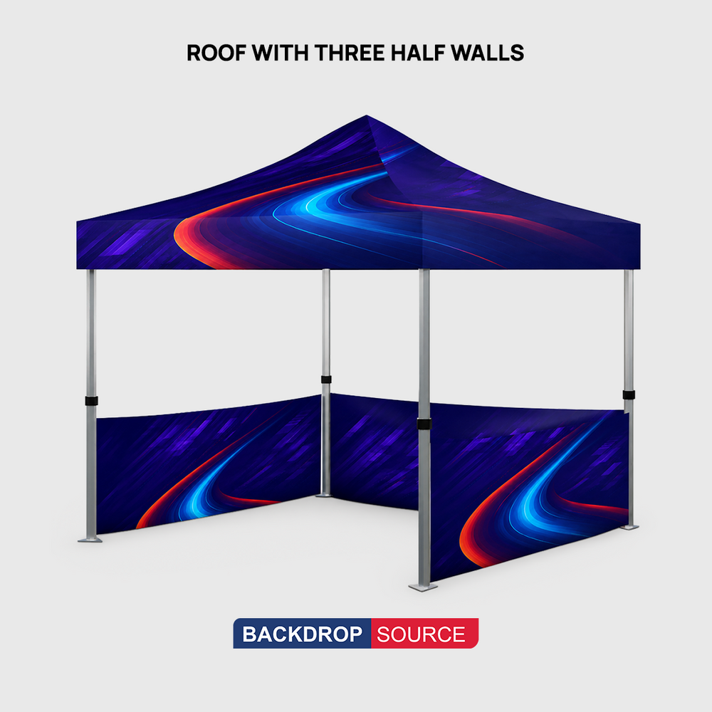 Tenda a baldacchino in tessuto resistente – (3m L x 3m H)