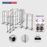 Espositore magnetico in tessuto per stand - Modello 4 (5m x 5m)