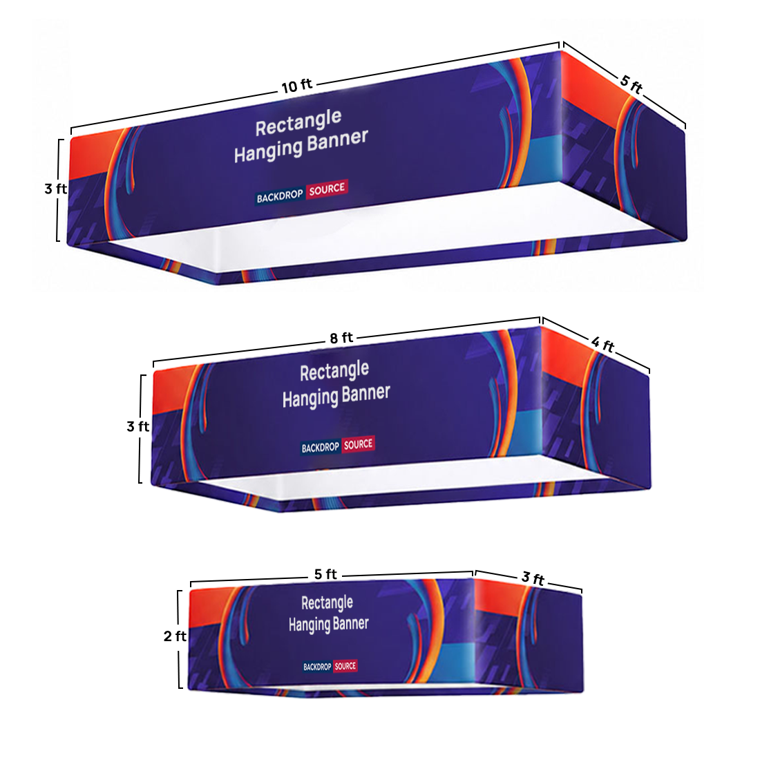 Banner appeso rettangolare Sky Tube