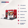 3x3m Booth Kit with Heart-Shape Backdrop & 2 Oval Counters