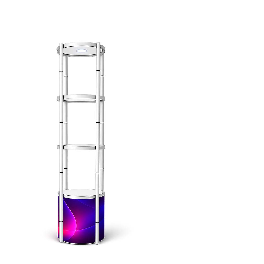Exhibition Display Showcase with 4-Layer Shelves