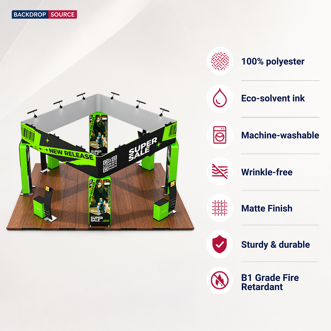 Kit stand modulare 6m x 6m - Modello 11