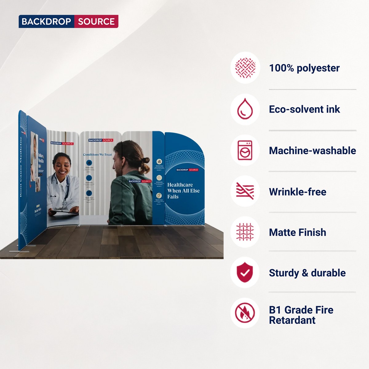 Display espositivo in tessuto magnetico - Modello 3 (3m x 3m)
