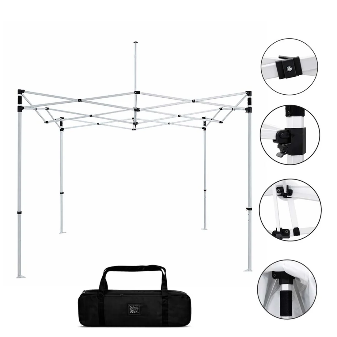 Tenda a baldacchino in tessuto resistente – (3m L x 3m H)