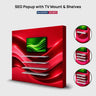 Espositore pop-up SEG con supporto TV e ripiani esterni