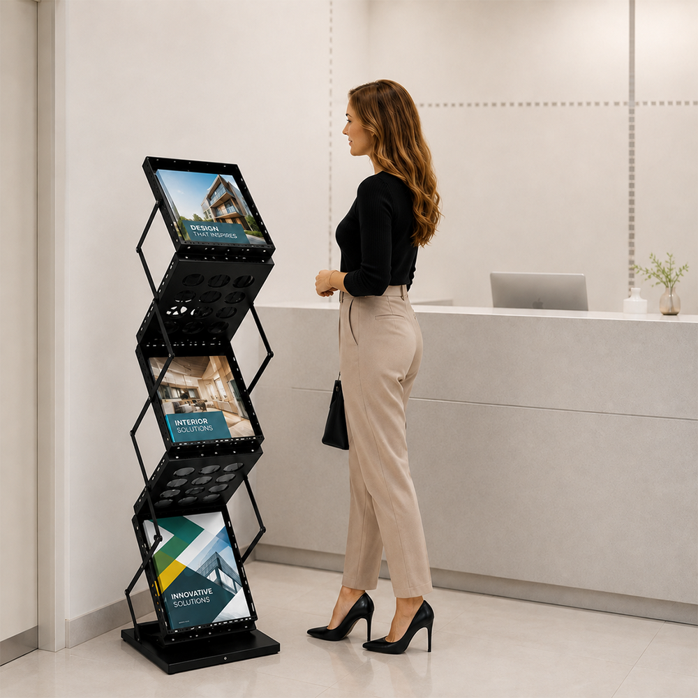 Supporto per brochure Zig Zag