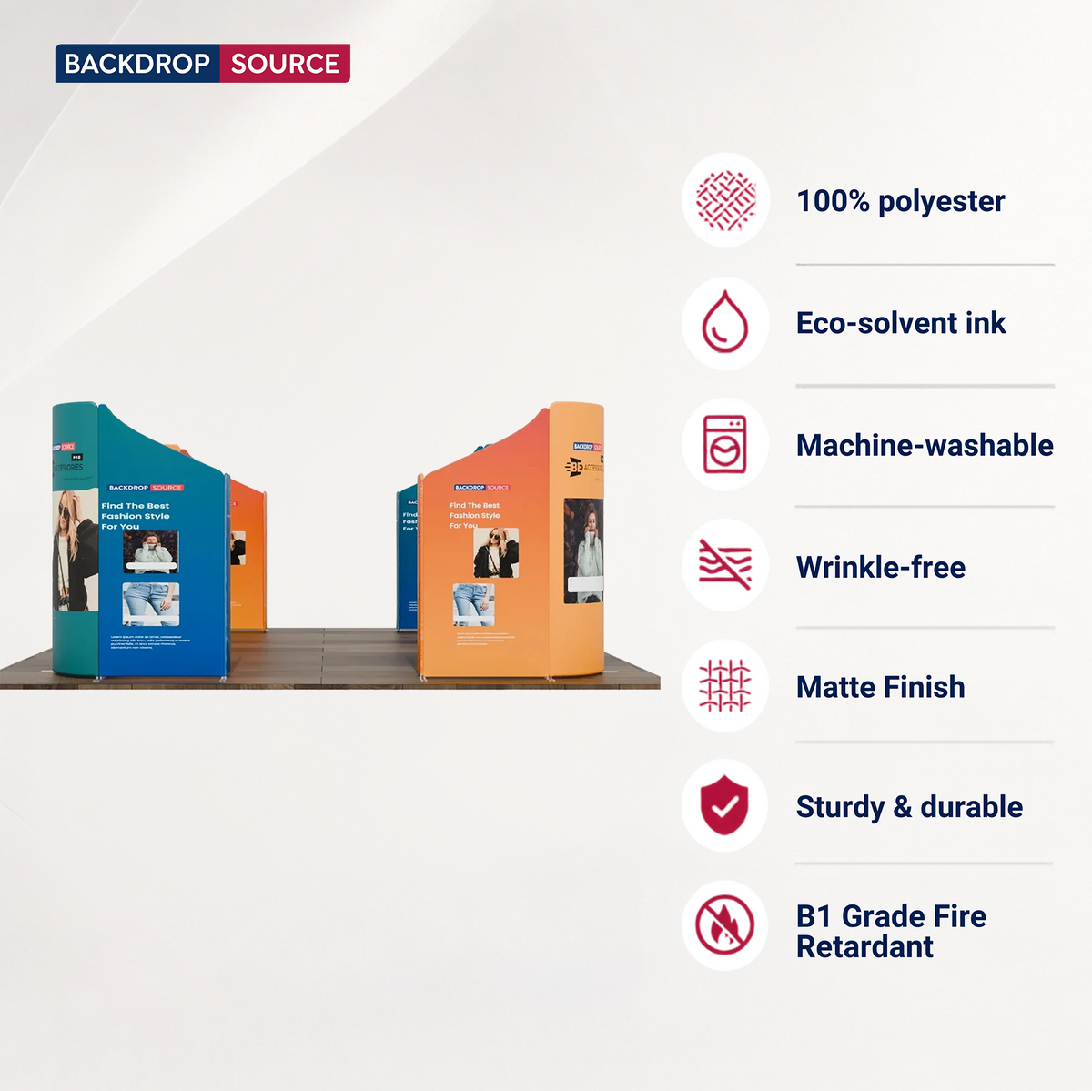 Stand Espositivo Magnetico in Tessuto - Modello 5 (6m x 6m)