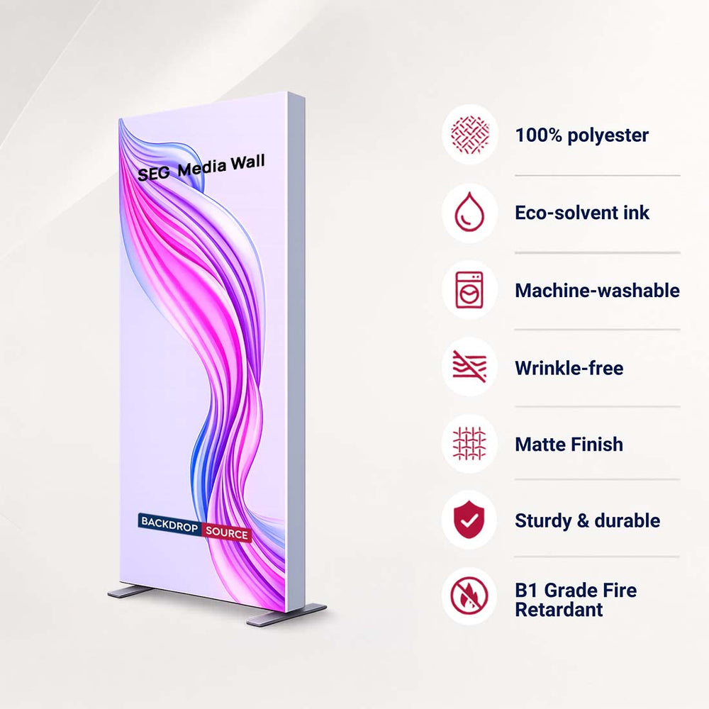 SEG Fabric Media Wall - 3.3ft W x 6.5ft H