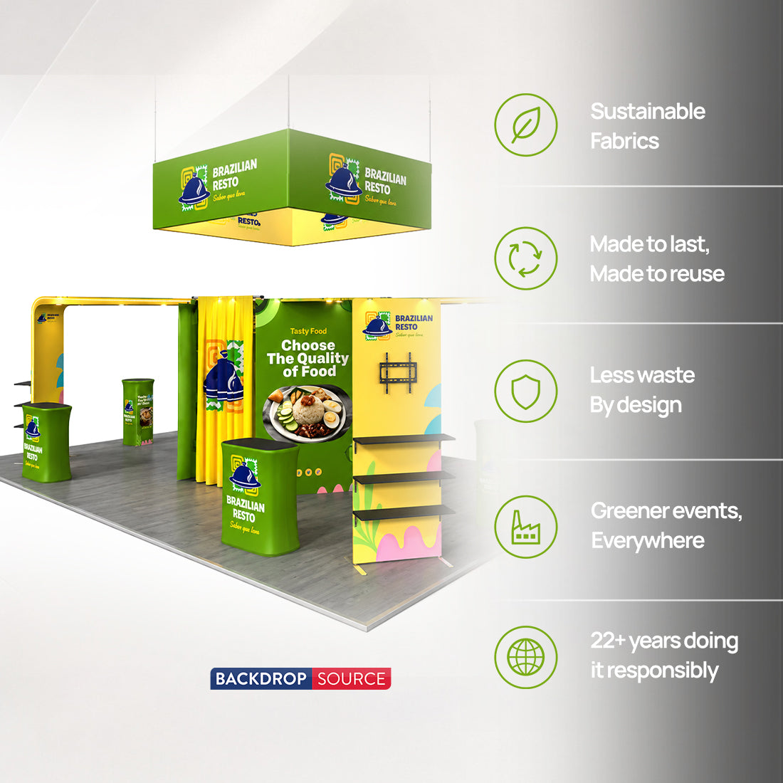 Stand modulari componibili 9m x 6m - Modello 4