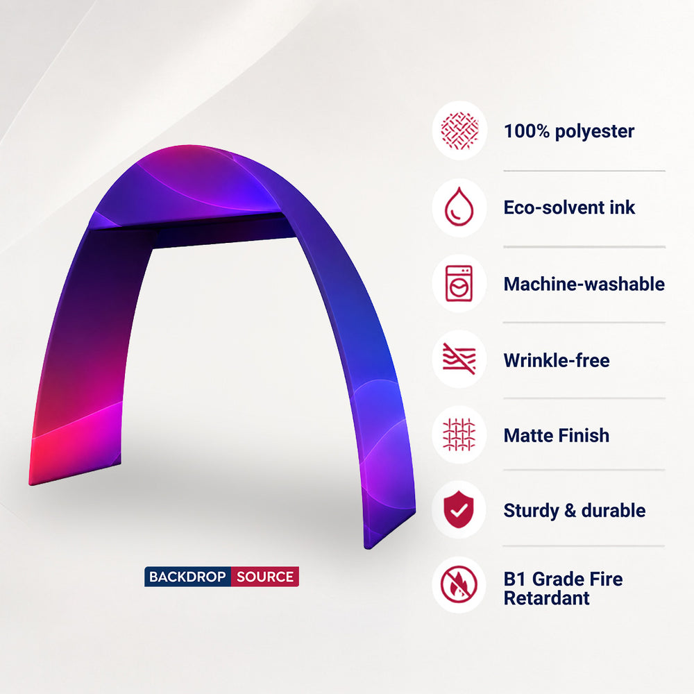 Arco in tessuto tensionato a forma di C - 6 m