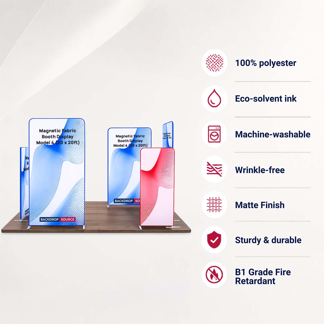 Magnetic Fabric Booth Display - Model 4 (6m x 6m)