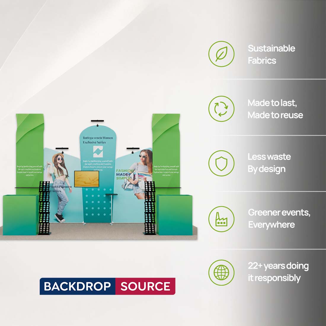 Portable Exhibit Display 3m x 6m - Model 4