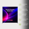 Portable Straight Fabric Media Wall – Square Corners