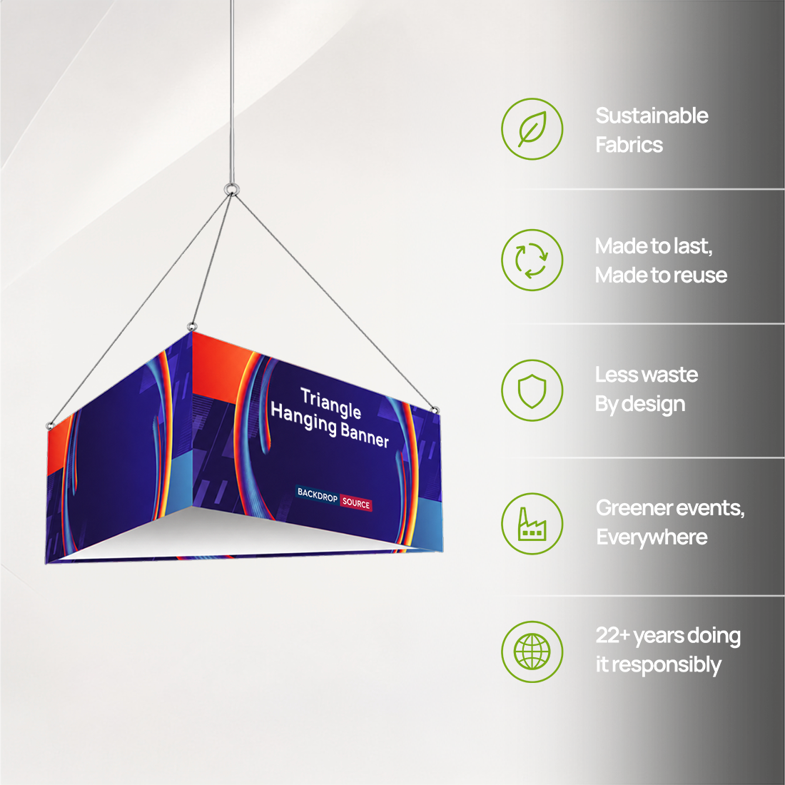 SkyTube Triangle Hanging Banner