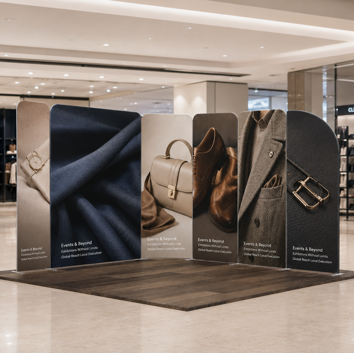 Display espositivo in tessuto magnetico - Modello 3 (3m x 3m)
