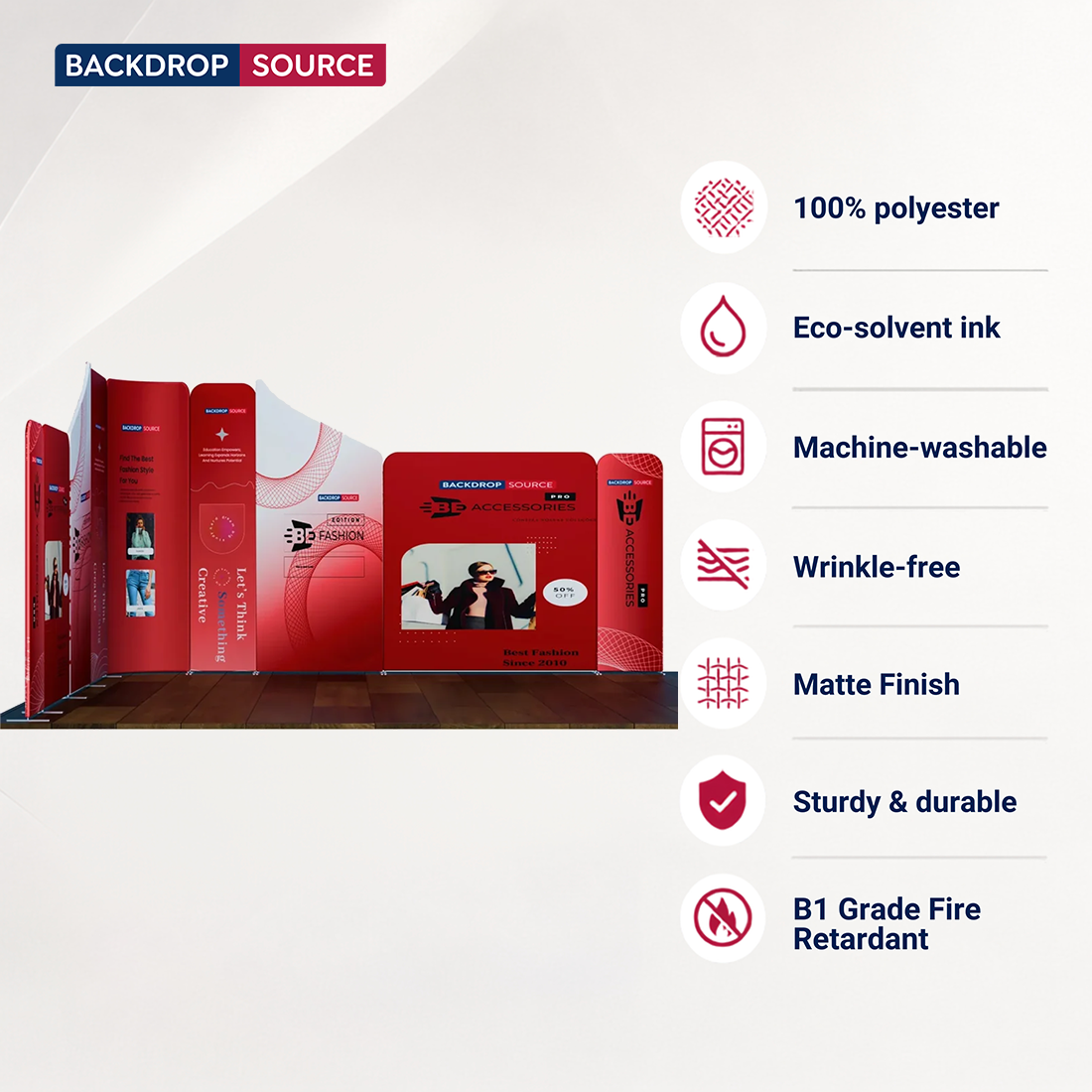 Display magnetico per stand in tessuto - Modello 5 (4 x 4m)