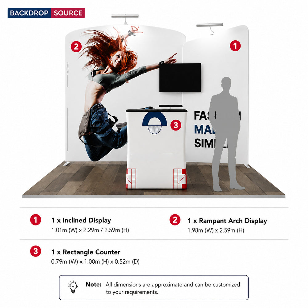 Display Espositivo Portatile 3m x 3m - Modello 5