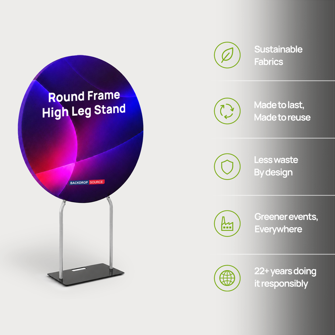 Round Frame High Leg Stand