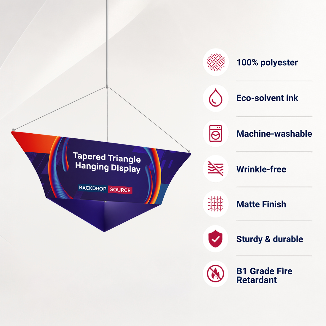 Tapered Triangle Hanging Display