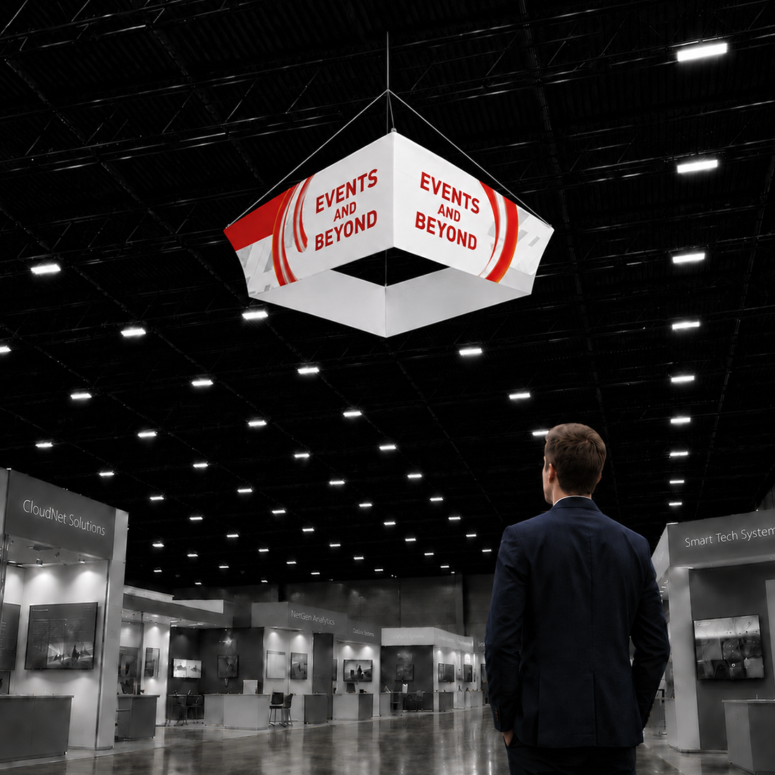 Tapered Square Hanging Display