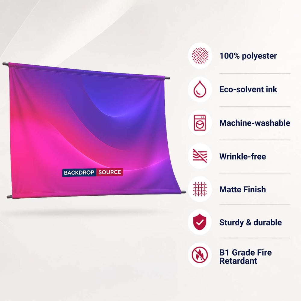 Ultra Sheer Fabric Backdrop Printing