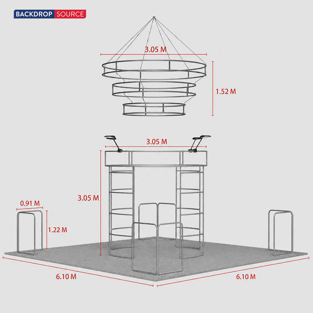 Kit stand modulare 6m x 6m - Modello 21