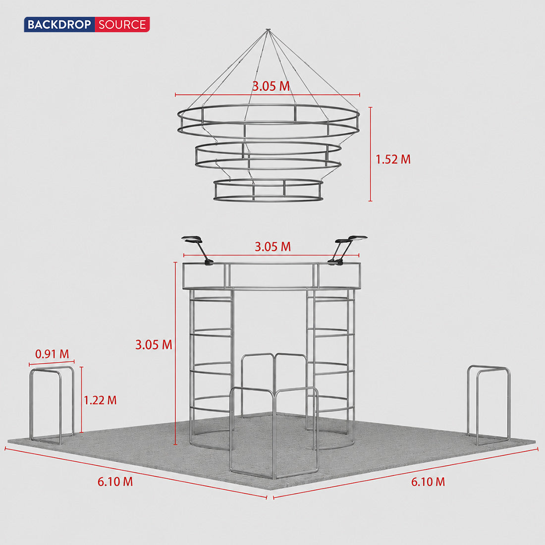 Kit stand modulare 6m x 6m - Modello 21