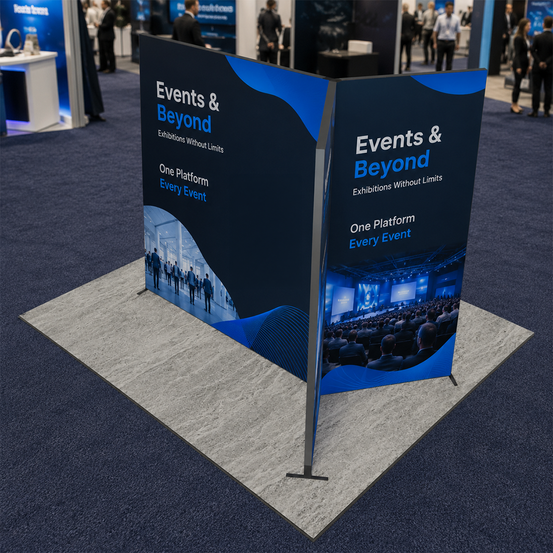 2m Folding SEG Booth Kit with Cross-Wall Wings