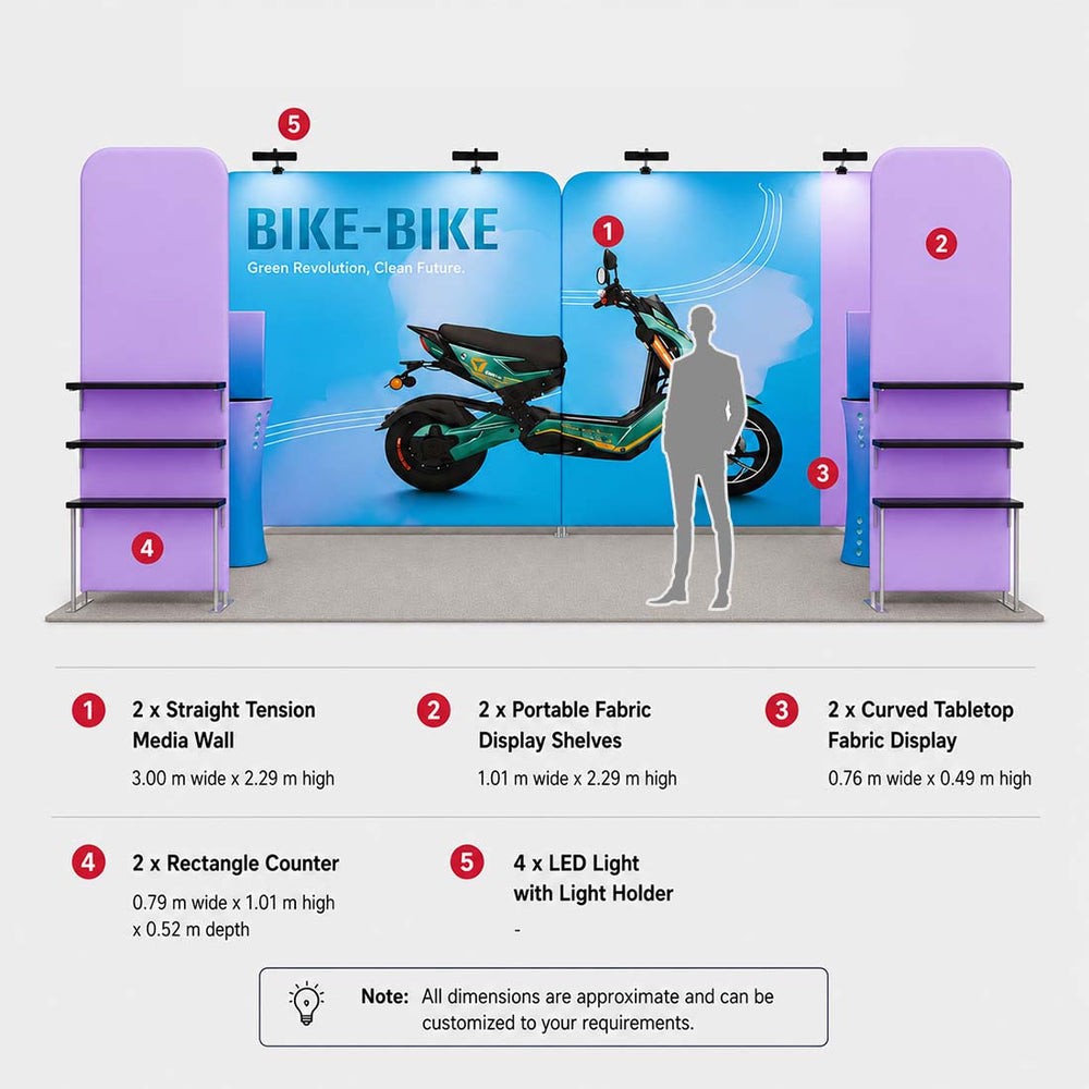 Display Espositivo Portatile 3m x 6m - Modello 14