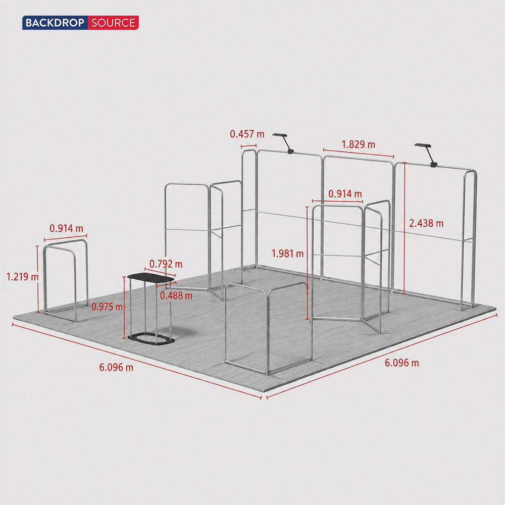 Kit Stand Modulare 6m x 6m - Modello 17