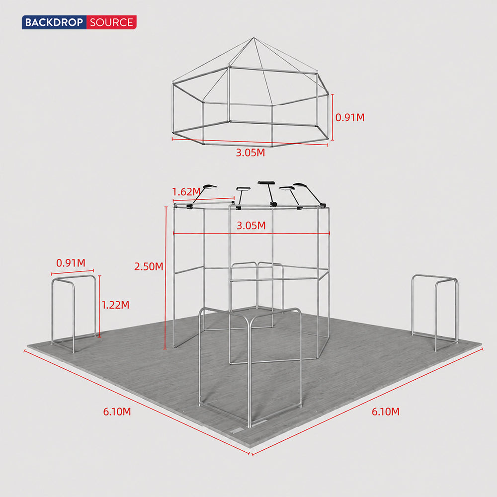 Kit Stand Modulare 6m x 6m - Modello 20