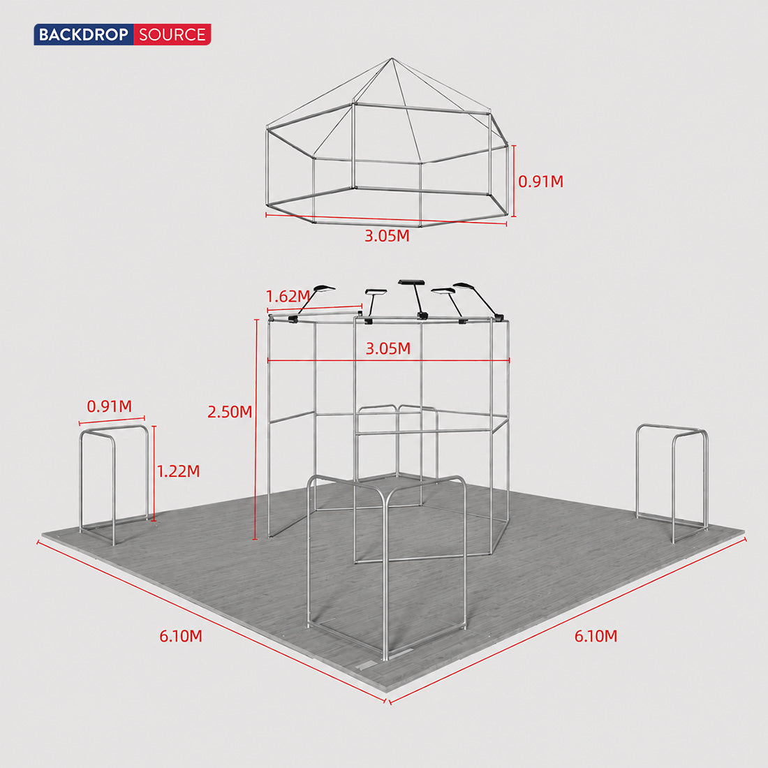 Kit Stand Modulare 6m x 6m - Modello 20