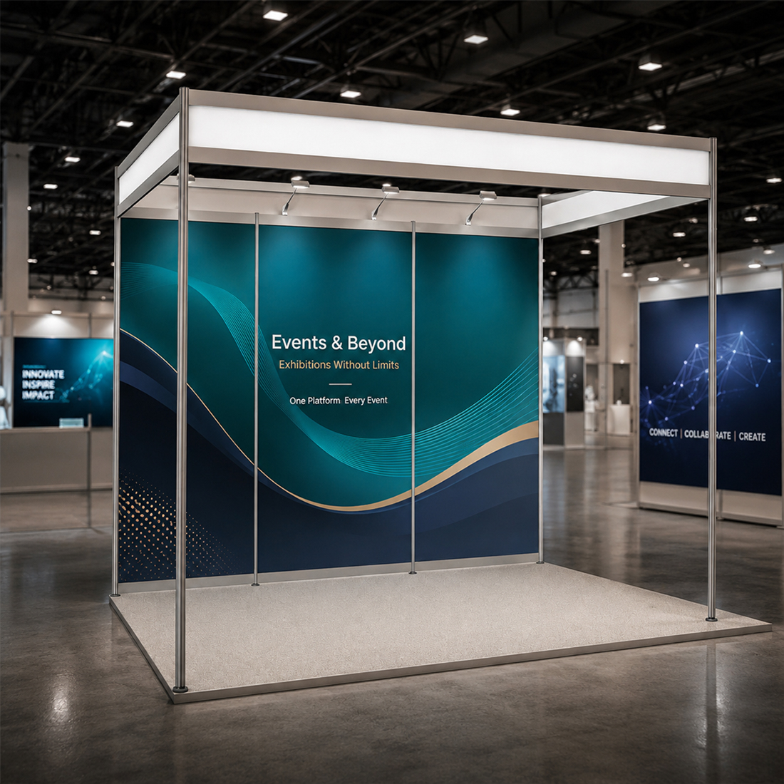 Shell scheme Exhibition Graphics for 3m Wide x 2m Depth Booth