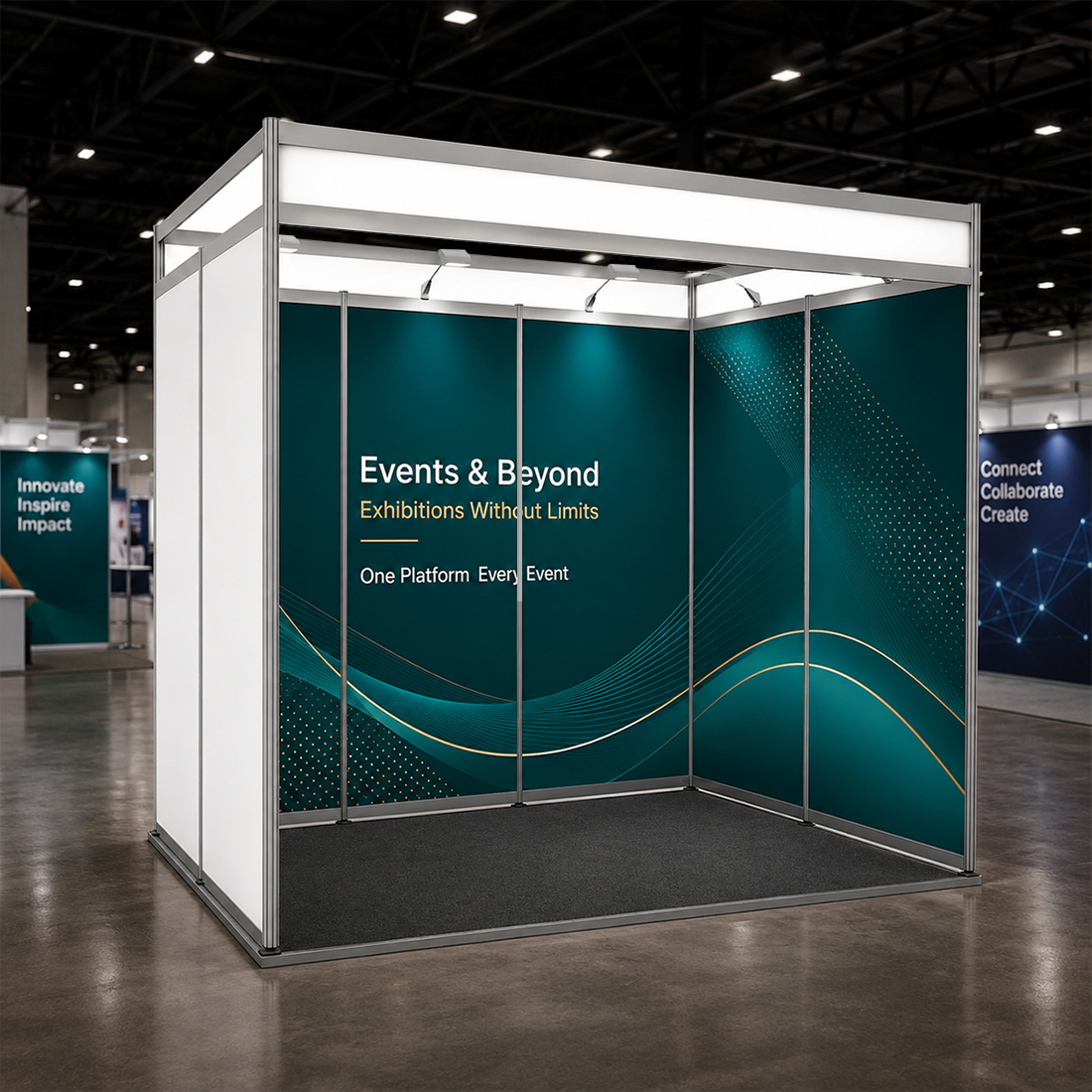 Shell scheme Exhibition Graphics for 3m Wide x 2m Depth Booth