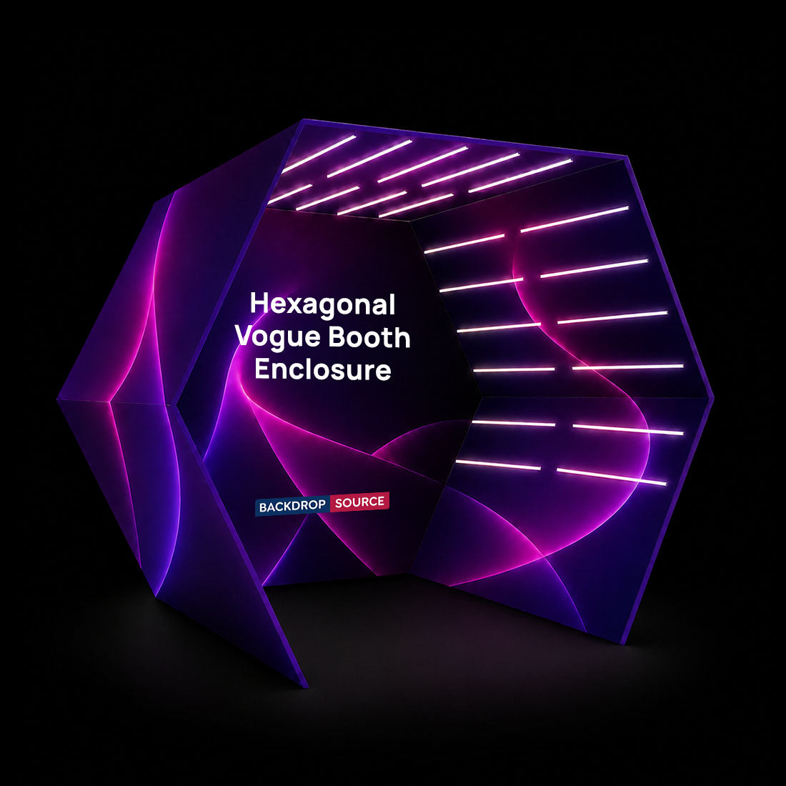 Hexagonal Fabric Vogue Booth Enclosure
