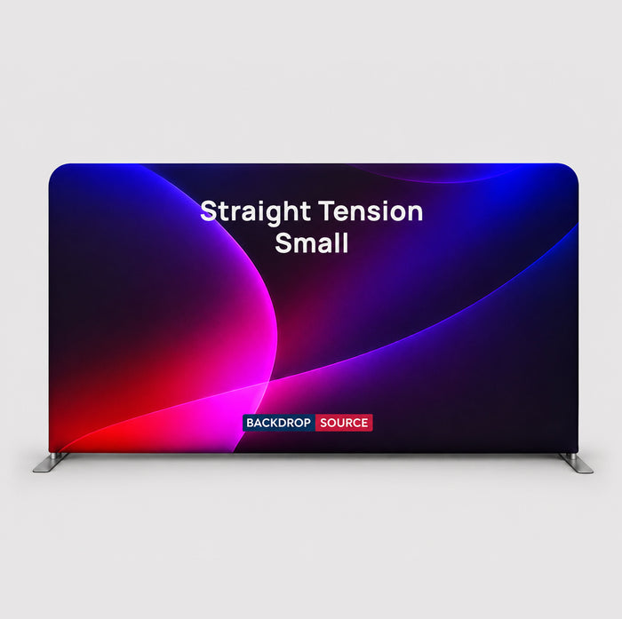 Small Portable Straight Fabric Backdrop - 10ft W x 3ft H