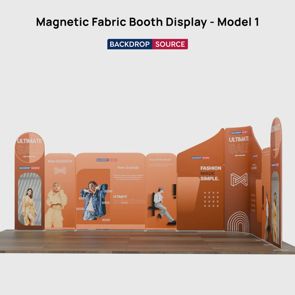 Stand espositivo in tessuto magnetico - Modello 1 (6m x 6m)