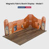 Stand espositivo in tessuto magnetico - Modello 1 (6m x 6m)