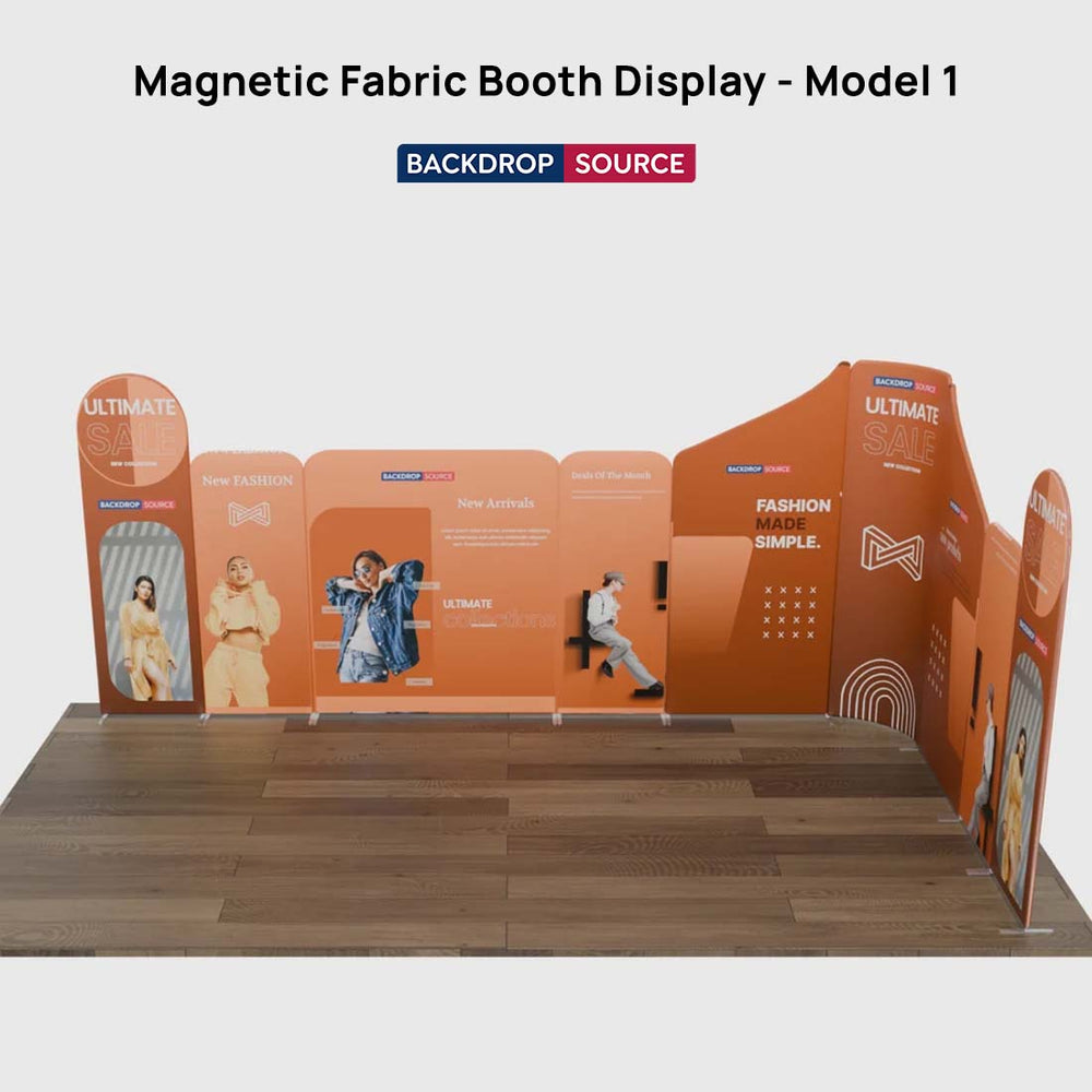 Stand espositivo in tessuto magnetico - Modello 1 (6m x 6m)