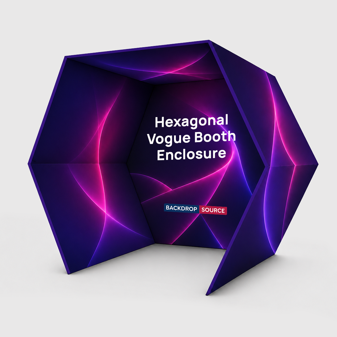 Hexagonal Fabric Vogue Booth Enclosure