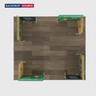 Espositore per stand in tessuto magnetico - Modello 4 (6m x 6m)