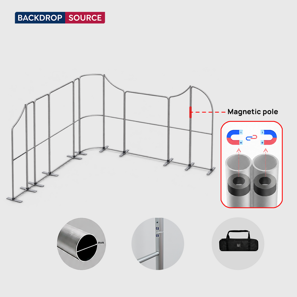 Display Stand Magnetico in Tessuto - Modello 5 (5m x 5m)