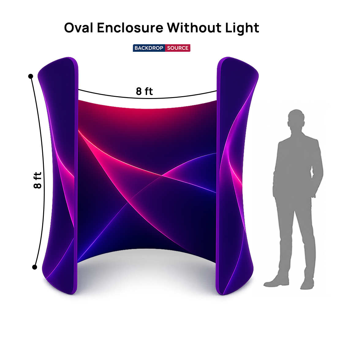 Oval Fabric Wide Doorway Enclosure